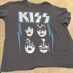 KISS Band Graphic Tee - Black and Blue